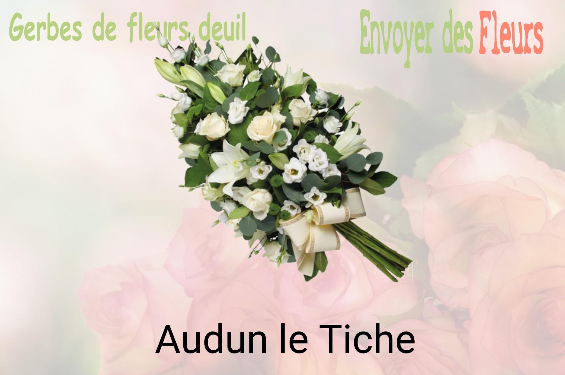 Gerbe de fleurs de deuil livrée à Audun-le-Tiche